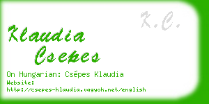 klaudia csepes business card